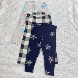 Bundle 3 pairs of paid leggings. Two pair are Cat & Jack, One pair is Carters.